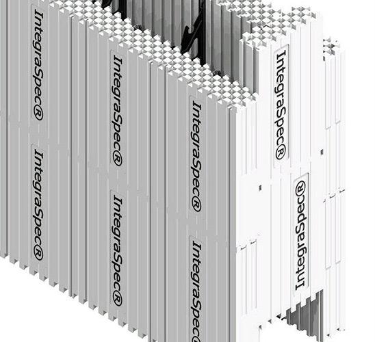 Blocs closoirs 4'' (10,2cm), 6'' (15,2cm) et 8'' (20,3cm) coffrage isolant IntegraSpec®