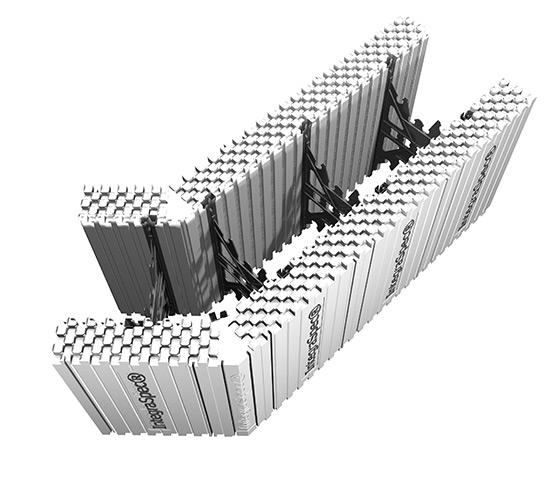 Découvrez notre bloc de coin 45 degrés 6'' (15,2 cm) coffrage isolant integraspec®. Le bloc de coin 45 degrés 6'' (15,2 cm) coffrage isolant integraspec® un l'un de nos produits certifiés par les normes environnementales du Canada afin d'offrir un confort inégal.