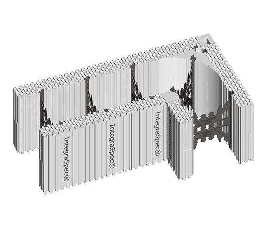 Bloc de coin 90 degrés 8'' (20,3cm) coffrage isolant IntegraSpec® est l'un des produits IntegraSpec® que Les Coffrages Isolants.com à Granby offrent puisque nous sommes un fier distributeur de coffrage isolant IntegraSpec®